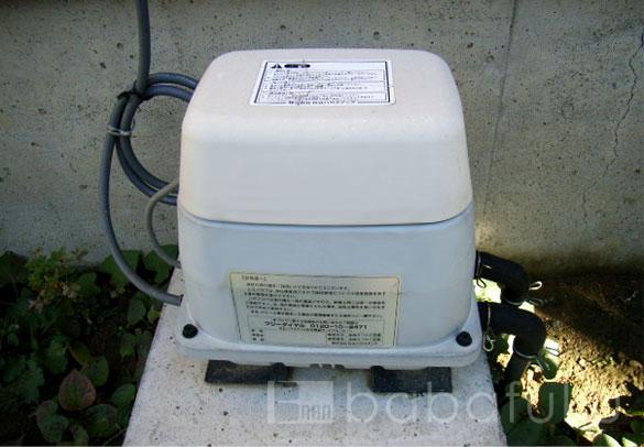 浄化槽ブロアー 日立MB-80WT 詳細図