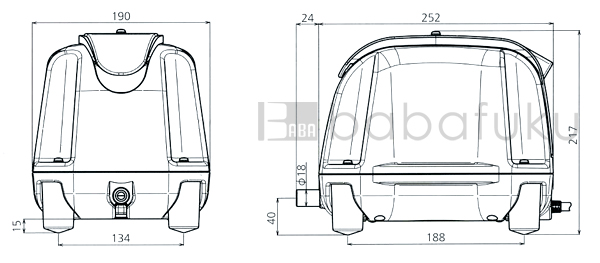 浄化槽ブロアー テクノ高槻FP60～80 詳細図