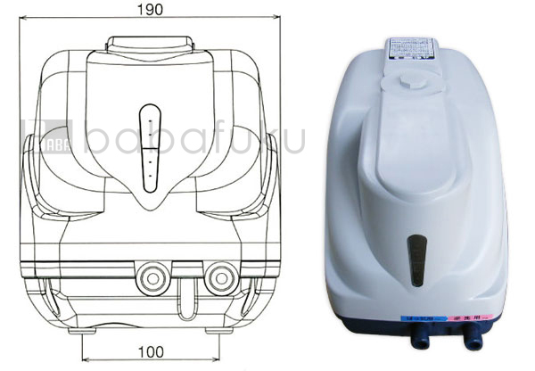 浄化槽ブロアー テクノ高槻(ニッコー・日立)CP(左) 
 (旧タイプ) 詳細図