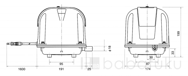 ブロアー 安永AP-120F詳細図 ブロアー 安永AP-120F詳細図