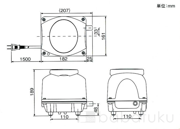 ブロアー フジクリーンEcoMac40 詳細図
