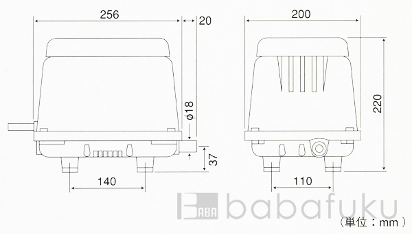 ブロアー テクノ高槻HP-150 詳細図
