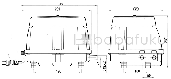 ブロアー 日東工器(クボタ) LAG-80E(右)