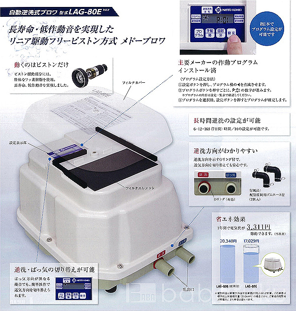 ブロアー 日東工器(クボタ) LAG-80E(右)