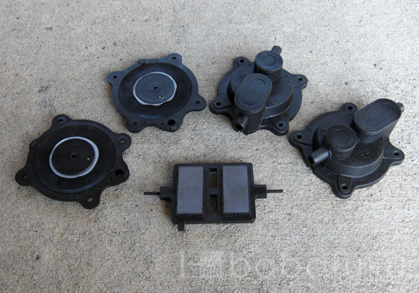 ブロアー安永ダイヤフラム式補修部品/LP30A・40A・60AN(ロッド付き) 詳細図